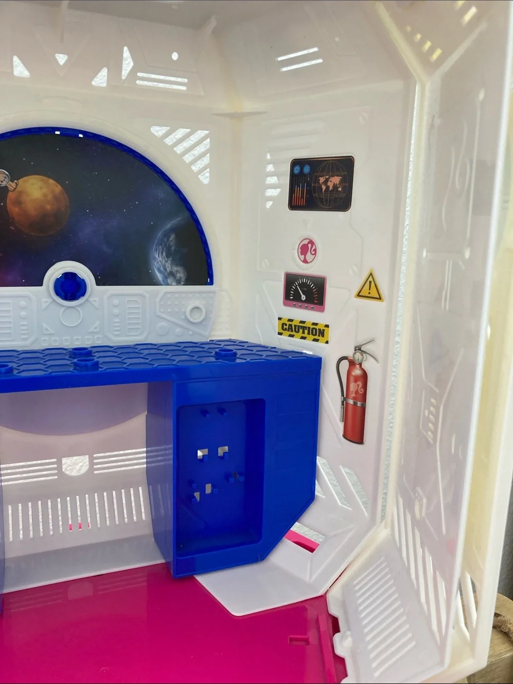 SALE! 50% Off Barbie Pink, White & Blue Space Command Playset 16” Tall